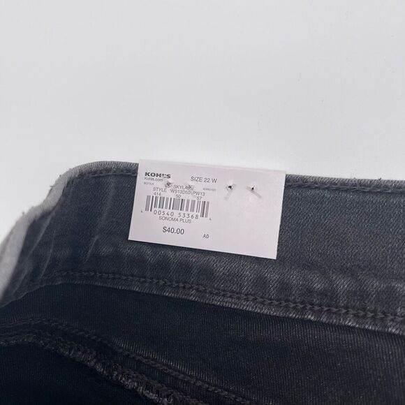 SONOMA Jeans Women’s 22W Comfortable Mid-Rise Jeggings Stretch Skylane Black NWT - Picture 5 of 16